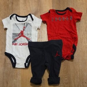 Air Jordan Kids 3 Piece Lot - Red, White, and Black